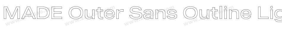 MADE Outer Sans Outline Light PERSONAL USE字体转换